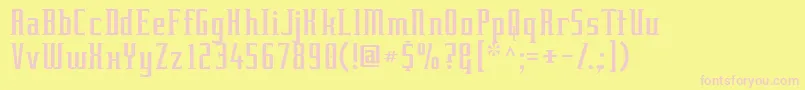 Equine ffy Font – Pink Fonts on Yellow Background