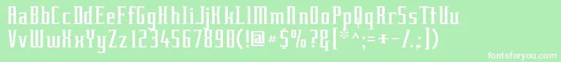 フォントEquine ffy – 緑の背景に白い文字