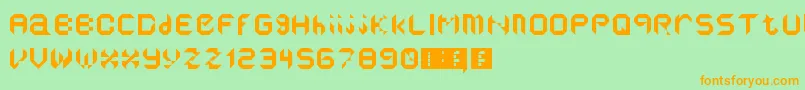 Reflectors Font – Orange Fonts on Green Background