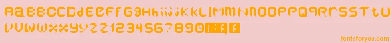 Reflectors Font – Orange Fonts on Pink Background