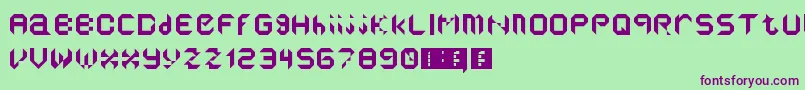 Reflectors Font – Purple Fonts on Green Background