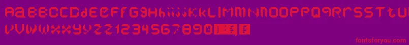 Reflectors Font – Red Fonts on Purple Background