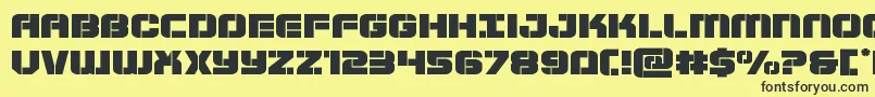 Supersubmarineexpand Font – Black Fonts on Yellow Background