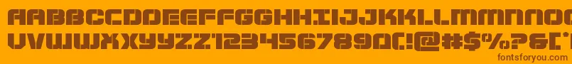 Supersubmarineexpand Font – Brown Fonts on Orange Background