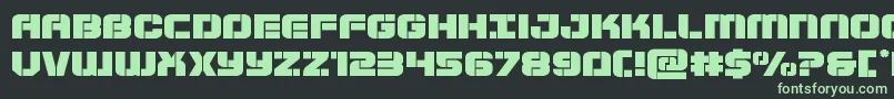 Supersubmarineexpand Font – Green Fonts on Black Background