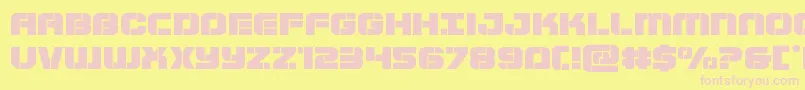 Supersubmarineexpand Font – Pink Fonts on Yellow Background