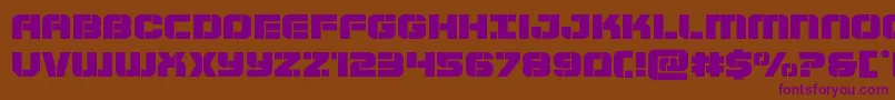 Supersubmarineexpand Font – Purple Fonts on Brown Background