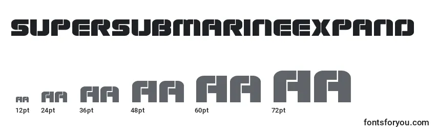 Supersubmarineexpand Font Sizes