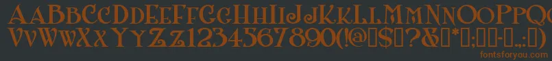 Shangrilanfsmallcaps Font – Brown Fonts on Black Background