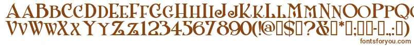 Shangrilanfsmallcaps Font – Brown Fonts on White Background