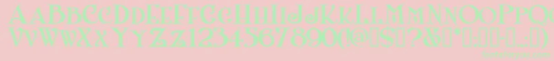 Shangrilanfsmallcaps Font – Green Fonts on Pink Background