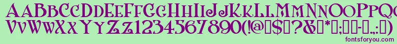 Shangrilanfsmallcaps Font – Purple Fonts on Green Background