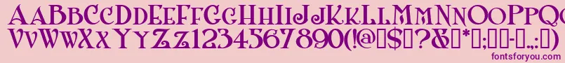 Shangrilanfsmallcaps Font – Purple Fonts on Pink Background