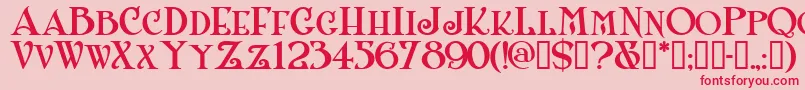 Shangrilanfsmallcaps Font – Red Fonts on Pink Background