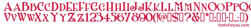 Shangrilanfsmallcaps Font – Red Fonts on White Background