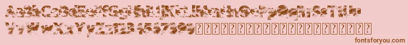 Camowear Font – Brown Fonts on Pink Background