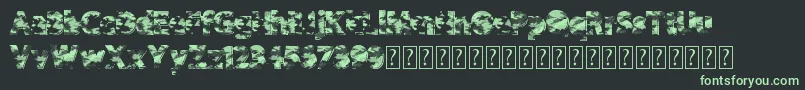 Camowear Font – Green Fonts on Black Background