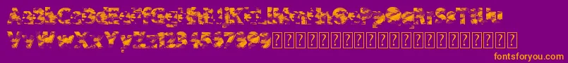 Camowear Font – Orange Fonts on Purple Background