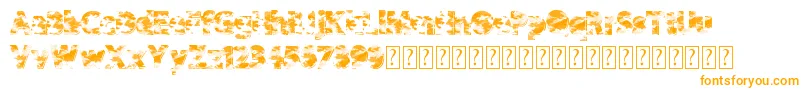 Camowear Font – Orange Fonts on White Background