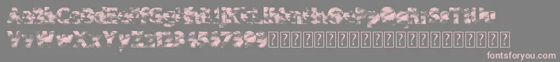 Camowear Font – Pink Fonts on Gray Background