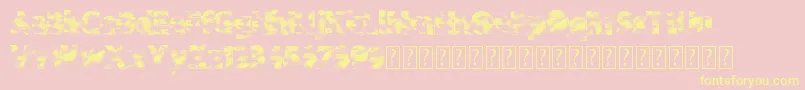 Camowear Font – Yellow Fonts on Pink Background