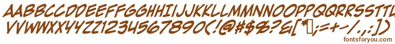 Шрифт ZapRaygunV2.0Italic – коричневые шрифты