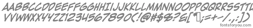 Шрифт ZapRaygunV2.0Italic – серые шрифты на белом фоне