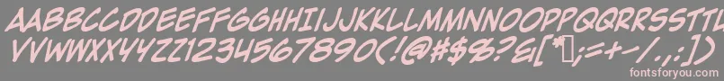 ZapRaygunV2.0Italic-Schriftart – Rosa Schriften auf grauem Hintergrund