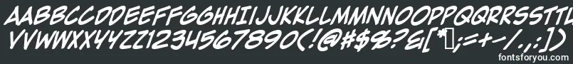 ZapRaygunV2.0Italic-fontti – valkoiset fontit