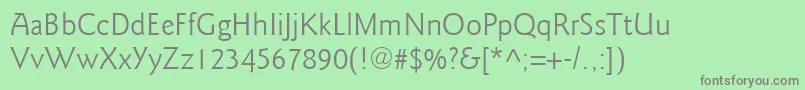 ItcGoudySansLtBook Font – Gray Fonts on Green Background