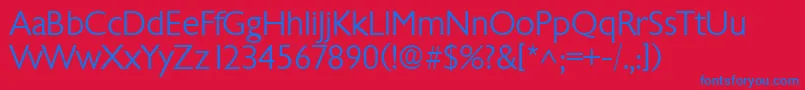 ChantillylhRegular Font – Blue Fonts on Red Background