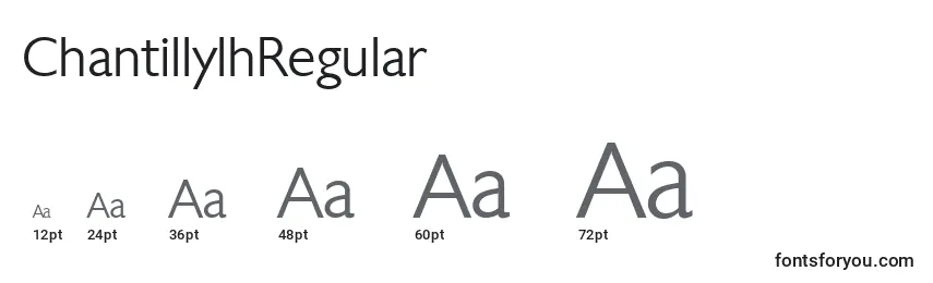 ChantillylhRegular Font Sizes