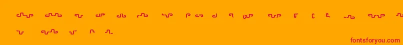 Releaseme Font – Red Fonts on Orange Background