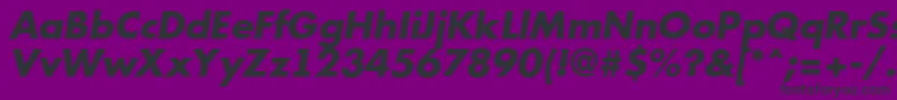AFuturicaExtrabolditalic-fontti – mustat fontit violetilla taustalla