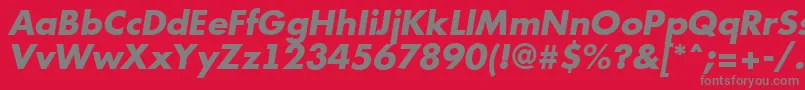 AFuturicaExtrabolditalic Font – Gray Fonts on Red Background