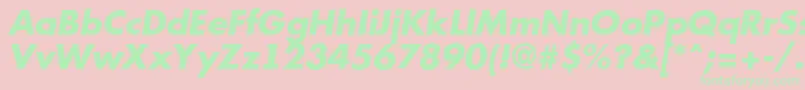AFuturicaExtrabolditalic-Schriftart – Grüne Schriften auf rosa Hintergrund