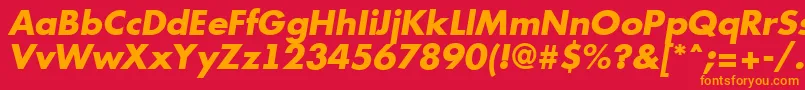 AFuturicaExtrabolditalic Font – Orange Fonts on Red Background