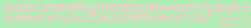 AFuturicaExtrabolditalic Font – Pink Fonts on Green Background