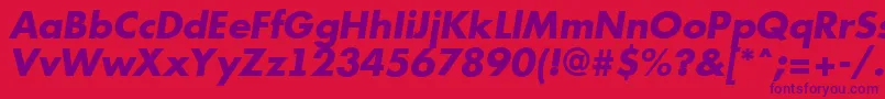 AFuturicaExtrabolditalic Font – Purple Fonts on Red Background
