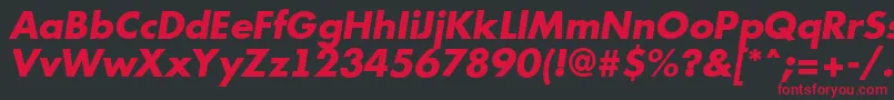 AFuturicaExtrabolditalic Font – Red Fonts on Black Background