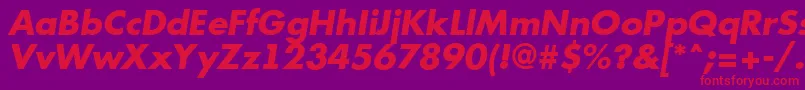 More about AFuturicaExtrabolditalic Font AFuturicaExtrabolditalic Font – Red Fonts on Purple Background