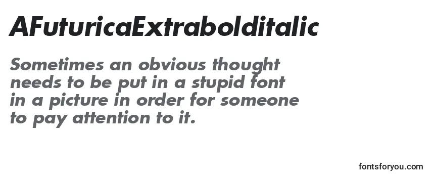 AFuturicaExtrabolditalic Font