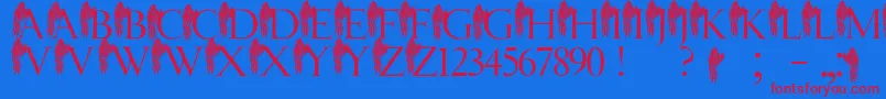 Подробнее о шрифте JmhAngelusI Шрифт JmhAngelusI – красные шрифты на синем фоне