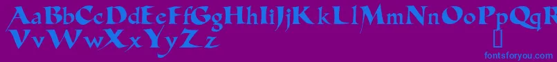 AllenconDemo Font – Blue Fonts on Purple Background