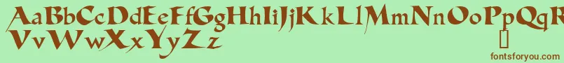 AllenconDemo Font – Brown Fonts on Green Background