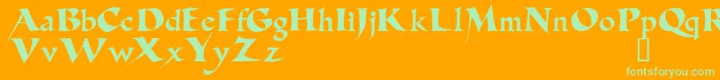 AllenconDemo Font – Green Fonts on Orange Background