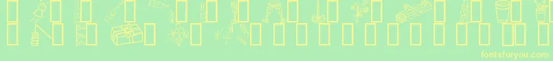 FeastDay Font – Yellow Fonts on Green Background