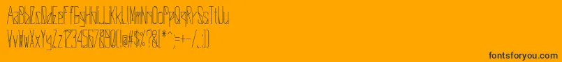 DeltaUniverse-Schriftart – Schwarze Schriften auf orangefarbenem Hintergrund