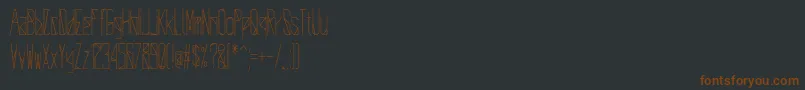 DeltaUniverse-Schriftart – Braune Schriften auf schwarzem Hintergrund