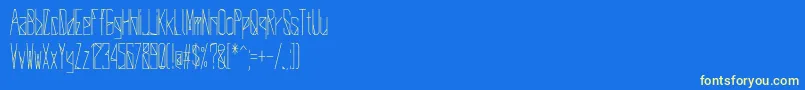 DeltaUniverse Font – Yellow Fonts on Blue Background